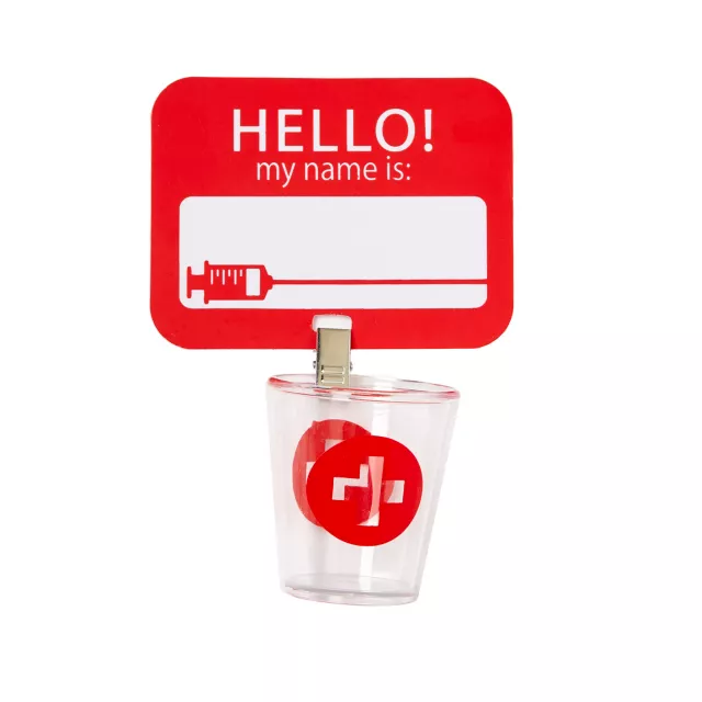 Nurse Badge with Shot Glass