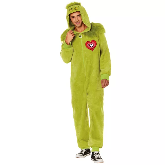 Adult The Grinch Jumpsuit Costume - Dr. Seuss
