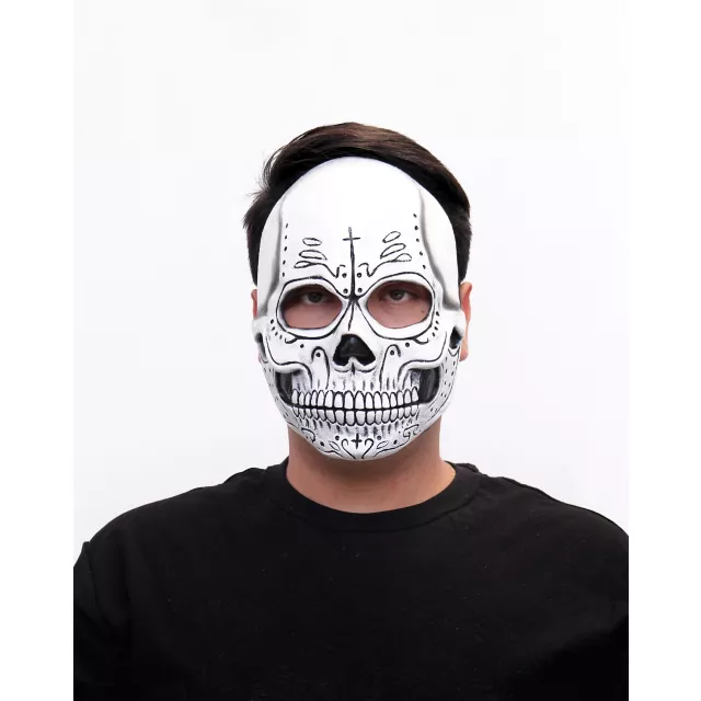 Sugar Skull Skeleton Half Mask