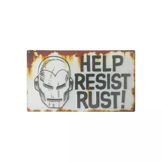 Iron Man Help Resist Rust Sign - Marvel
