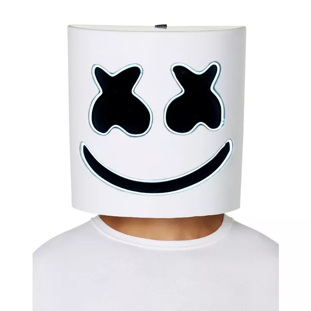 Adult Light-Up LED Marshmello Half Mask