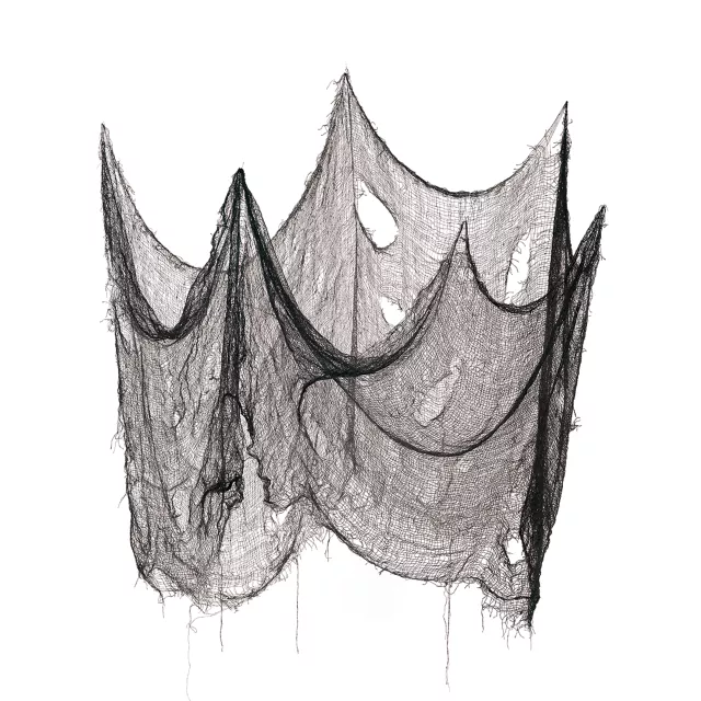 9.5 Ft Black Loose Weave Fabric