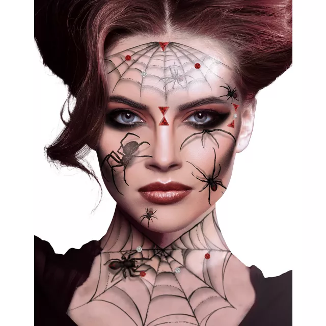 Spider Temporary Tattoos and Gems