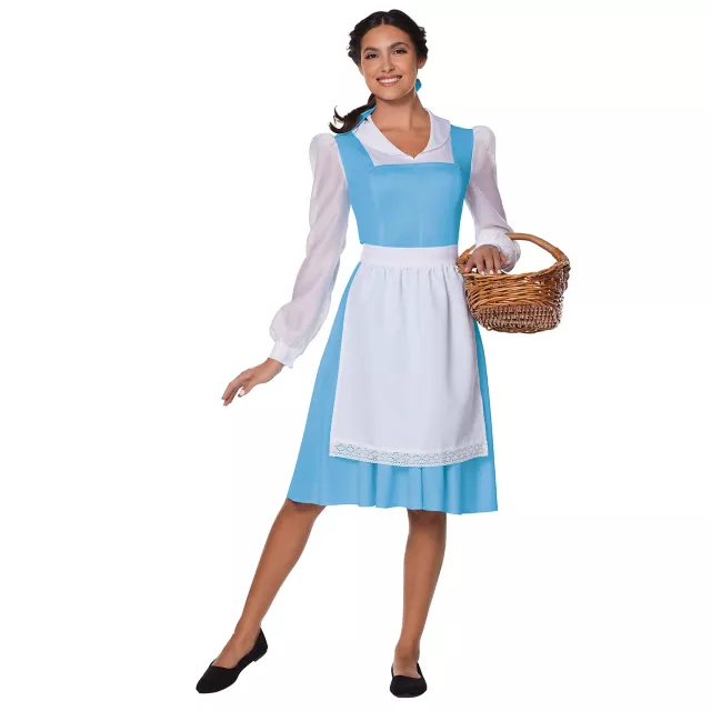 Adult Belle Blue Dress Costume - Disney Princess