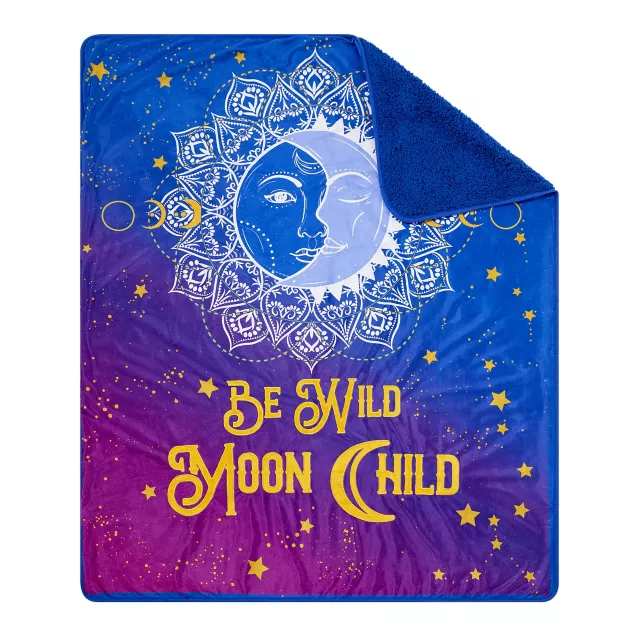 Be Wild Moon Child Tarot Fleece Blanket Deluxe