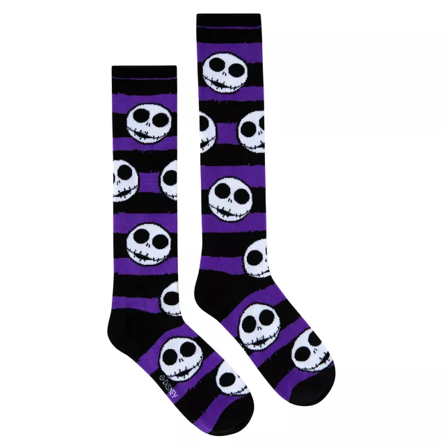Jack Skellington Striped Knee High Socks - The Nightmare Before Christmas