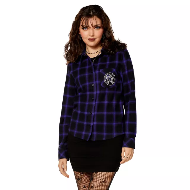 Support Your Local Coven Flannel Shirt