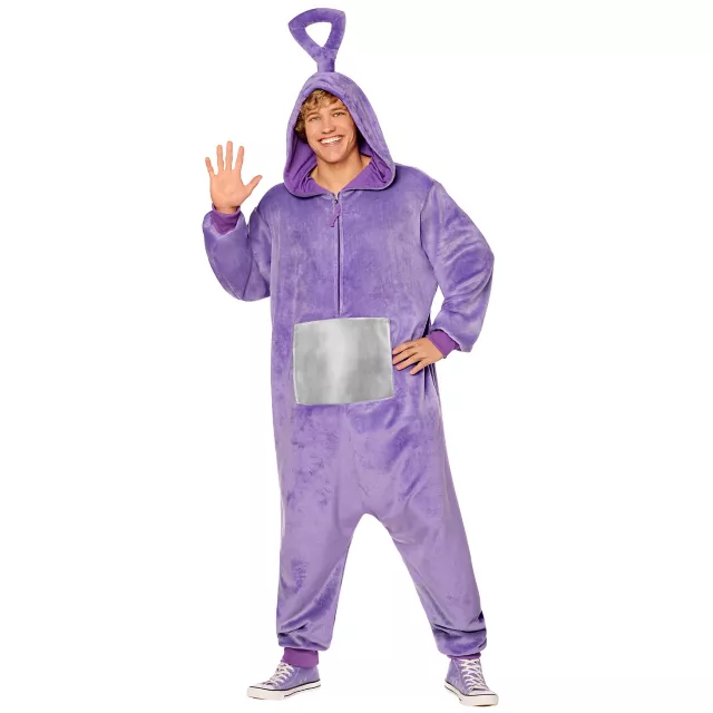 Adult Tinky Winky Jumpsuit Costume - Teletubbies