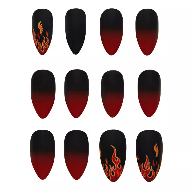 Devil Flame Press on Nails