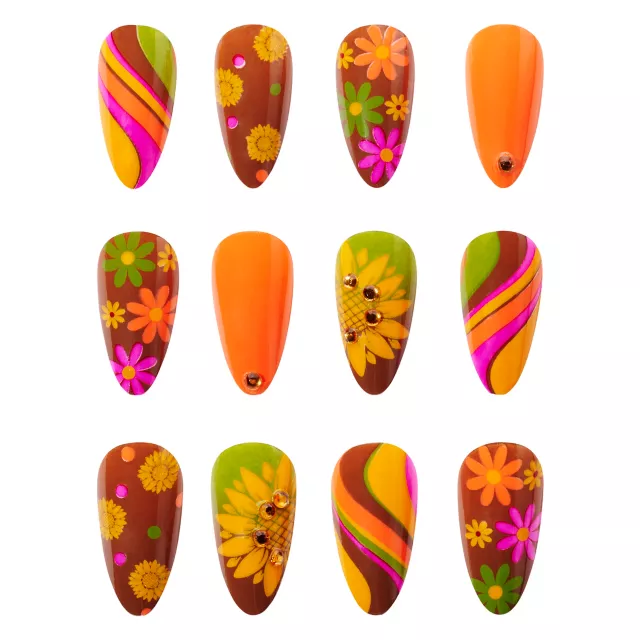 Hippie Press On Nails