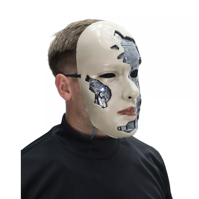 Light-Up Bot Half Mask