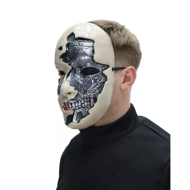 Light-Up Bot Half Mask