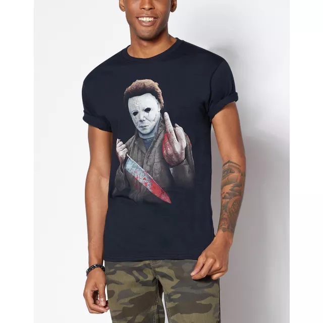 Middle Finger Michael Myers T Shirt - Halloween