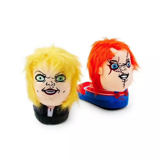 Chucky and Tiffany Plush Slippers - Chucky