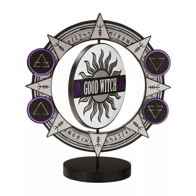 Spinning Bad Witch Good Witch Tabletop Sign