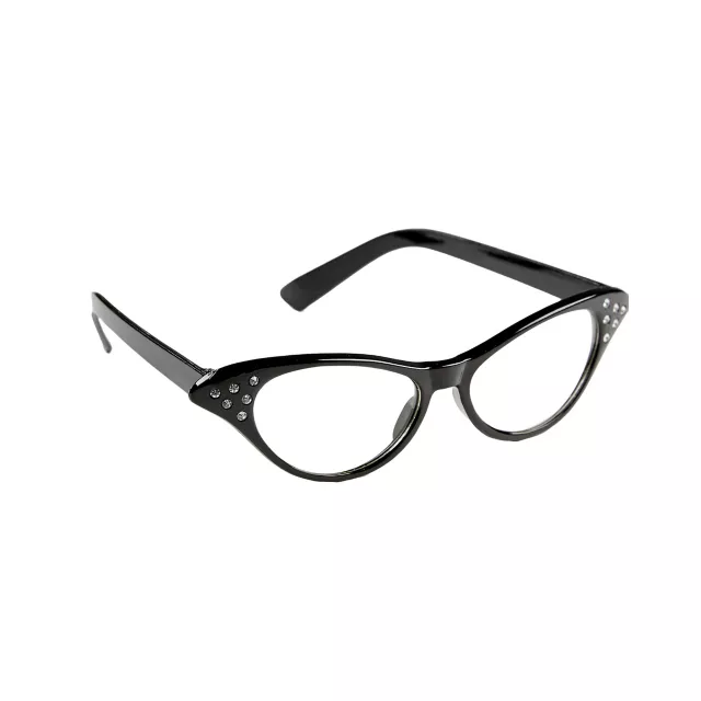 '50s Black Rhinestone Glasses