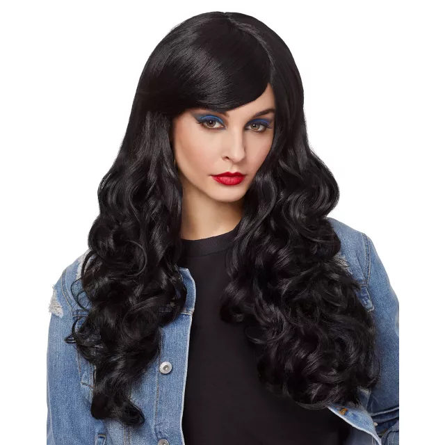 Long Black Curly Wig