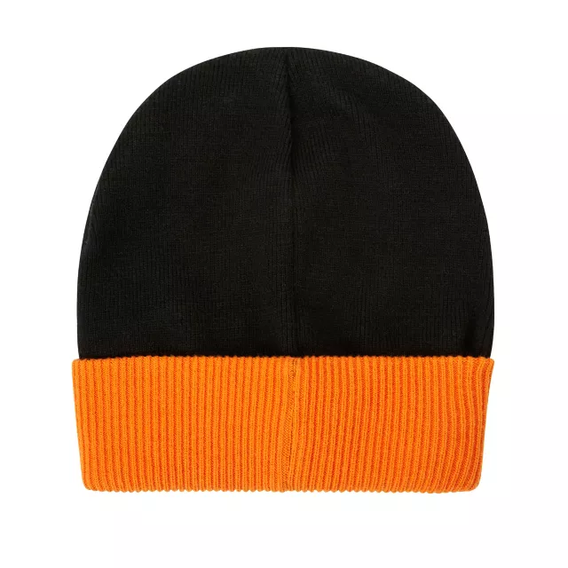 Black and Orange Spider Web Beanie Hat