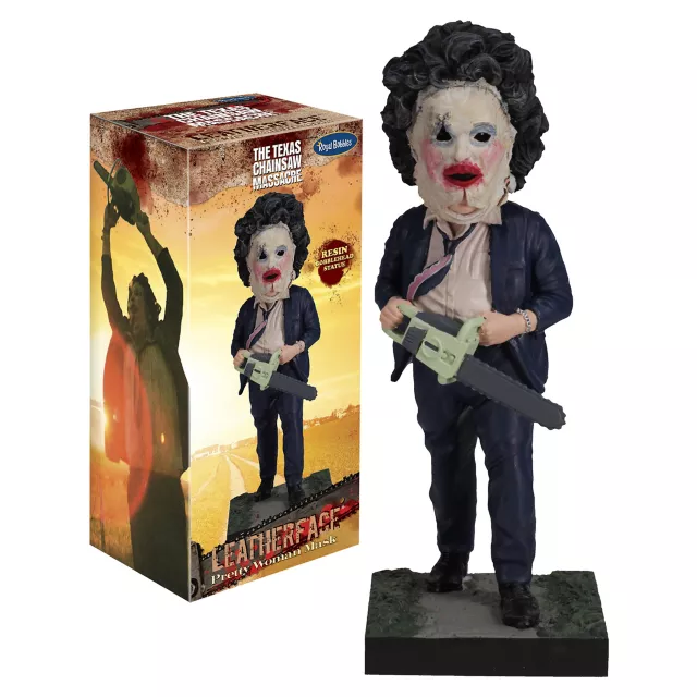 Leatherface Pretty Woman Mask Bobblehead Statue - The Texas Chainsaw Massacre