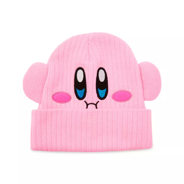 3D Kirby Face Cuff Beanie Hat