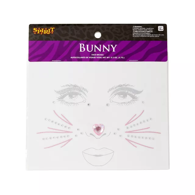 Gemstone Bunny Face Decals