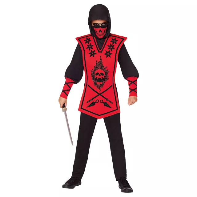 Kids Red Skull Ninja Costume