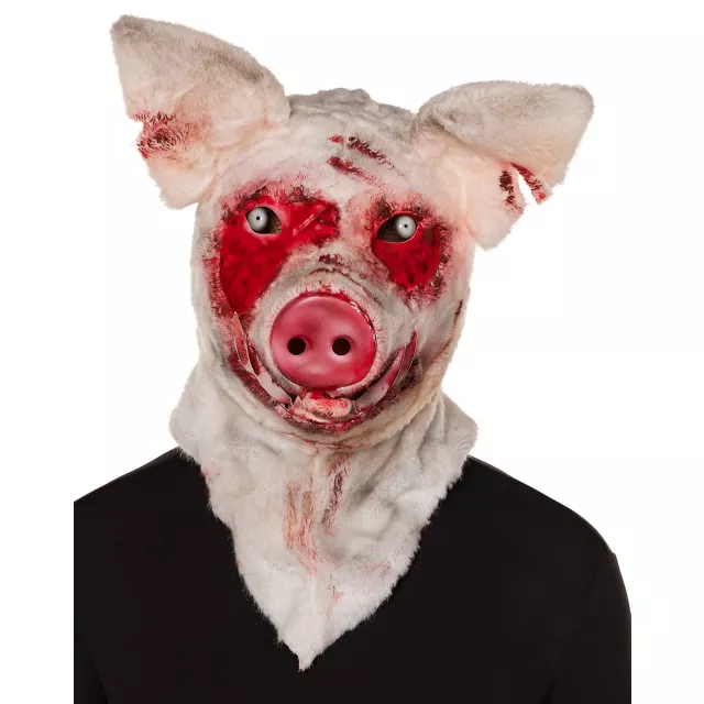Moving Mouth Bloody Pig Full Mask