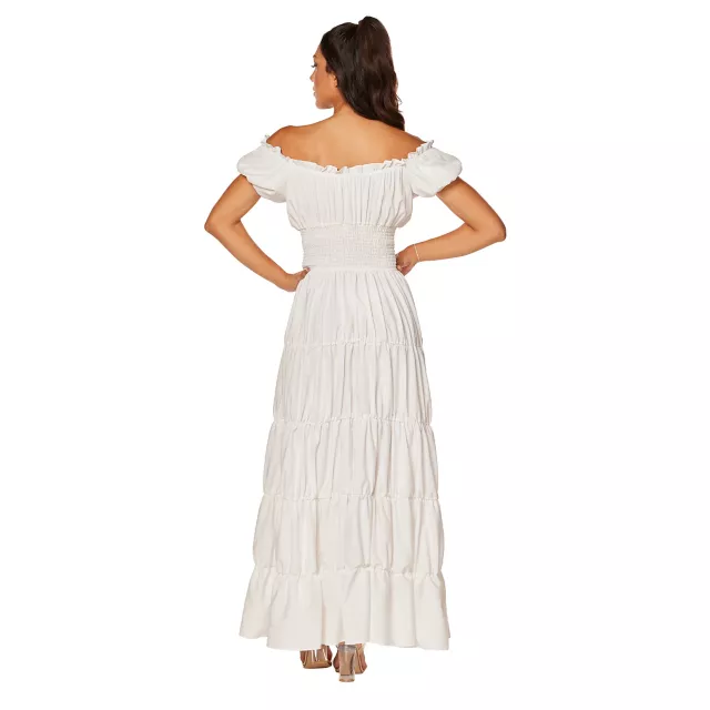 Adult White Peasant Dress