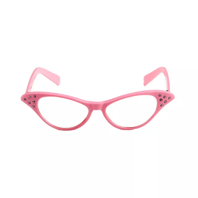 '50s Pink Rhinestone Glasses