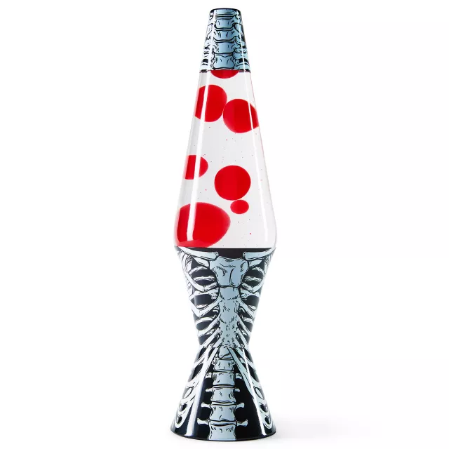 17 Inch Black and White Ribcage Lava Lamp
