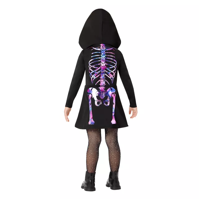 Toddler Pastel Skeleton Hooded Dress Costume