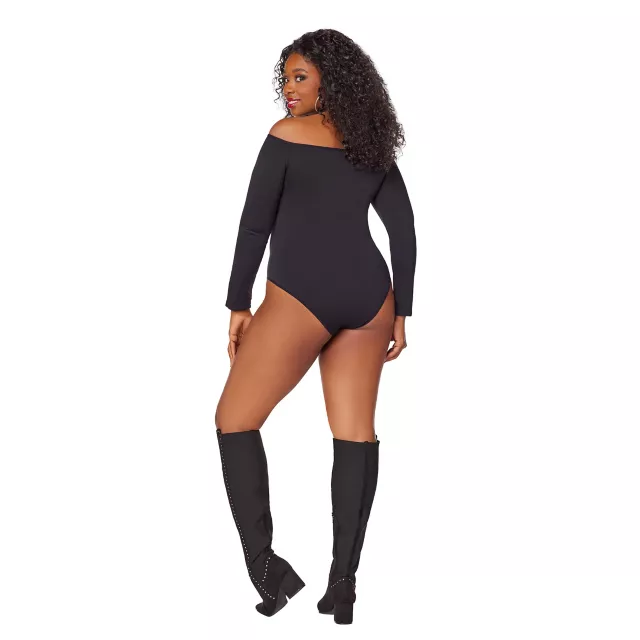 Off the Shoulder Plus Size Bodysuit
