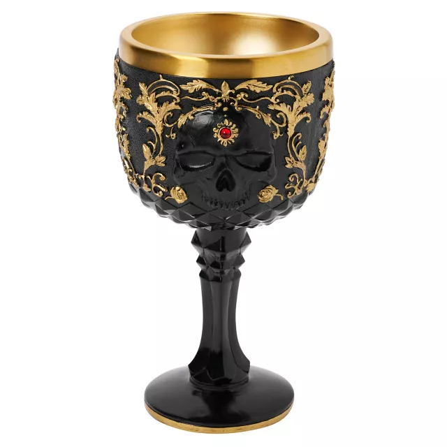 Gothic Noir Skull Goblet