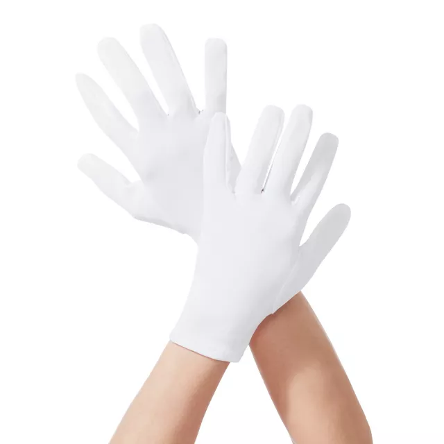 Short White Gloves