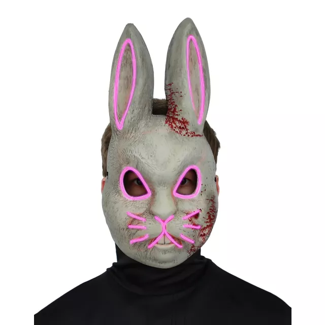 Light-Up EL Wire Bad Bunny Half Mask