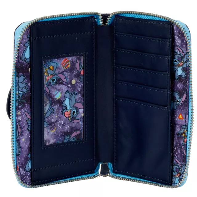 Loungefly Glow in the Dark Space Adventure Zip Wallet - Lilo & Stitch