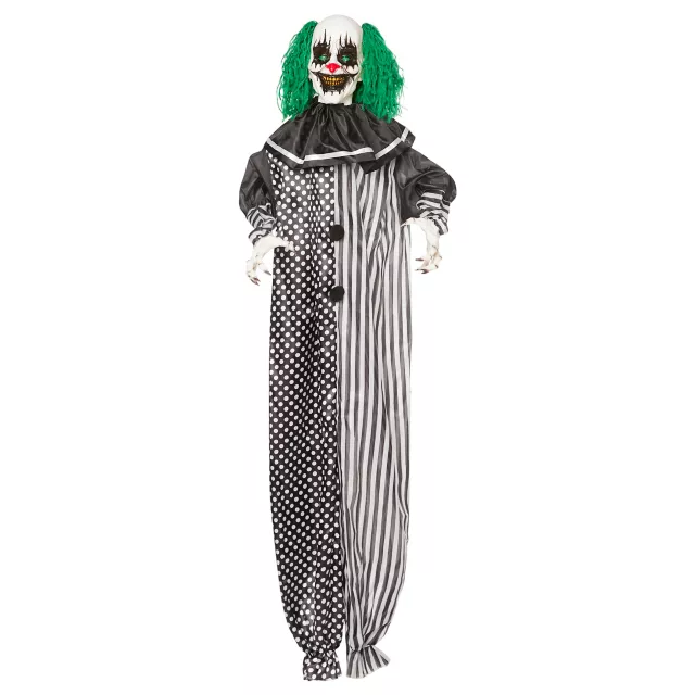 5 Ft Animated Light-Up Clown Hanging Prop - Decorations