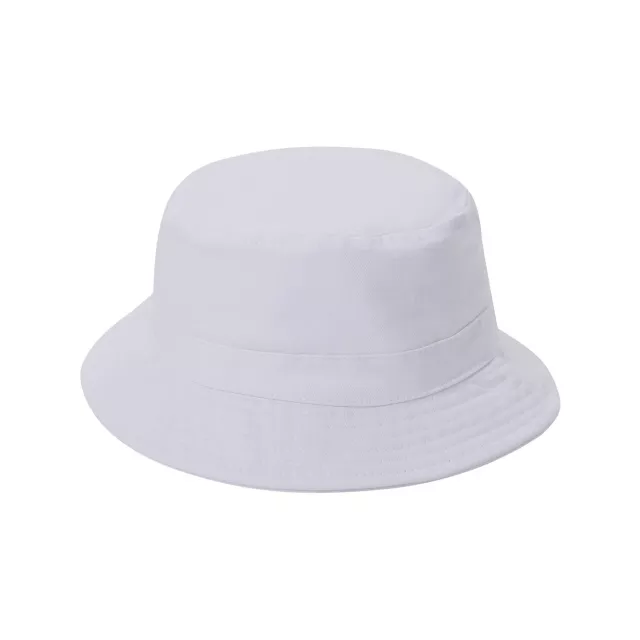 White Canvas Bucket Hat