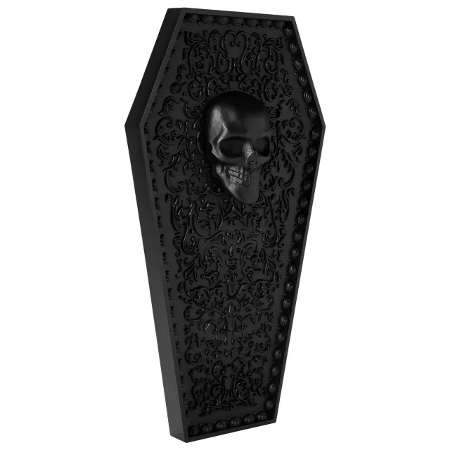 Gothic Noir Skull Coffin Sign