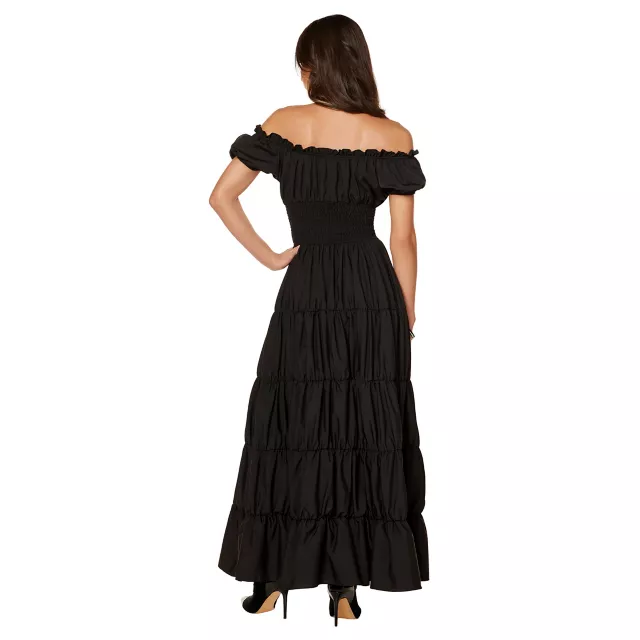 Long Black Peasant Dress