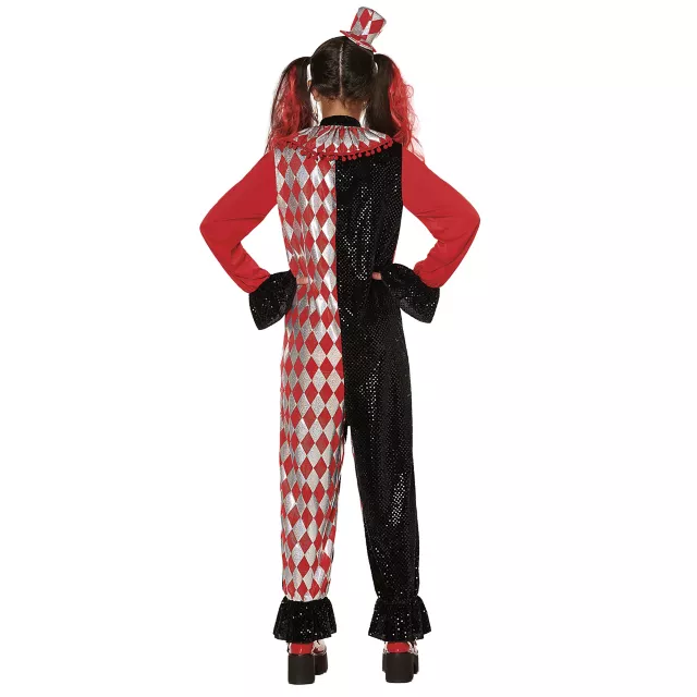Kids Red and Black Clown Costume