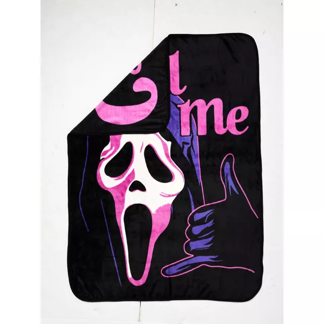 Call Me Double Sided Fleece Blanket - Ghost Face