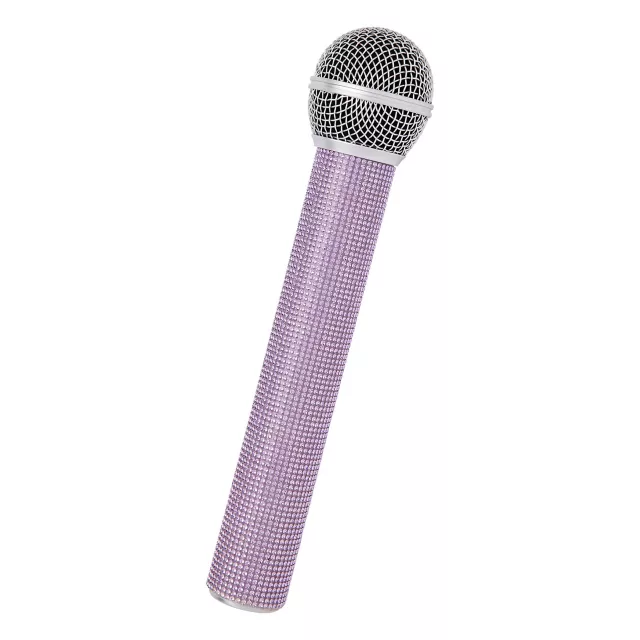 Purple Rhinestone Microphone