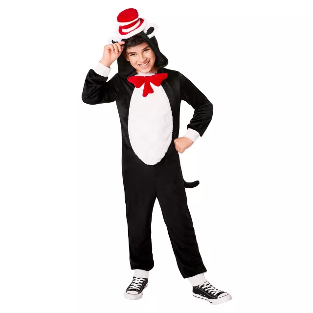 Kids Cat in the Hat Jumpsuit Costume - C Dr. Seuss
