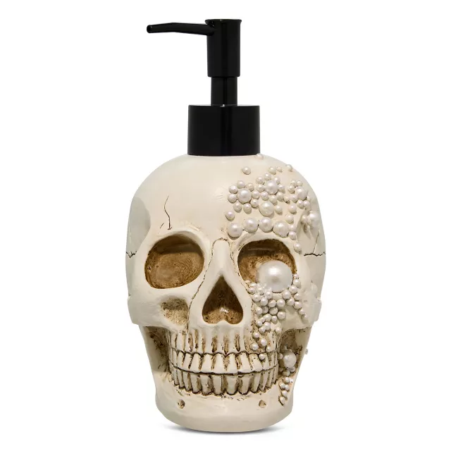 Skull Pearl-Effect Soap Dispenser