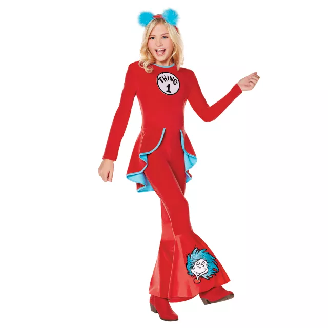 Kids Thing 1 and Thing 2 Bell Bottom Costume - Dr. Seuss