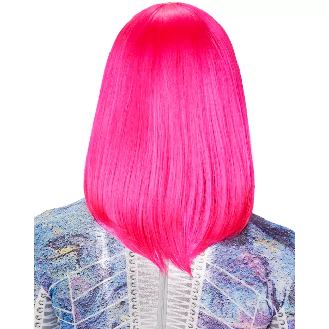 Pink Side Swept Pageboy Wig