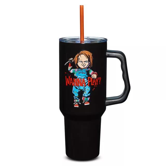 Chucky Wanna Play Tumbler with Straw - 40 oz.