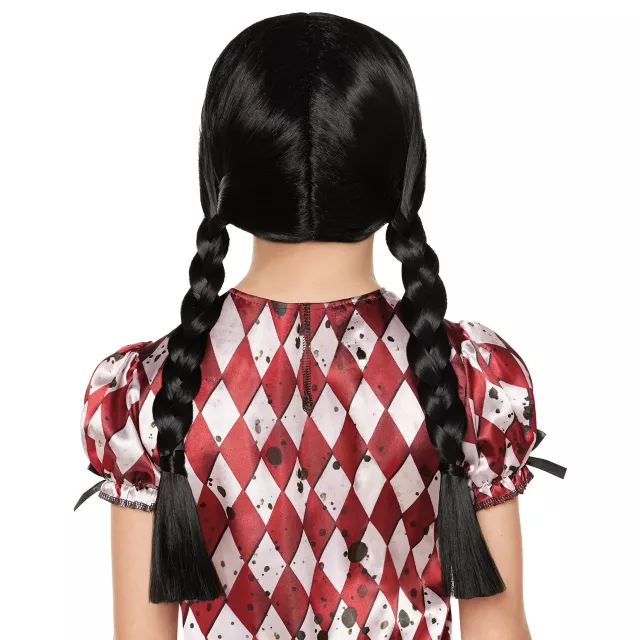 Kids Black Braided Wig