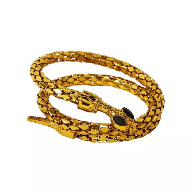 Goldtone Roman Snake Cuff